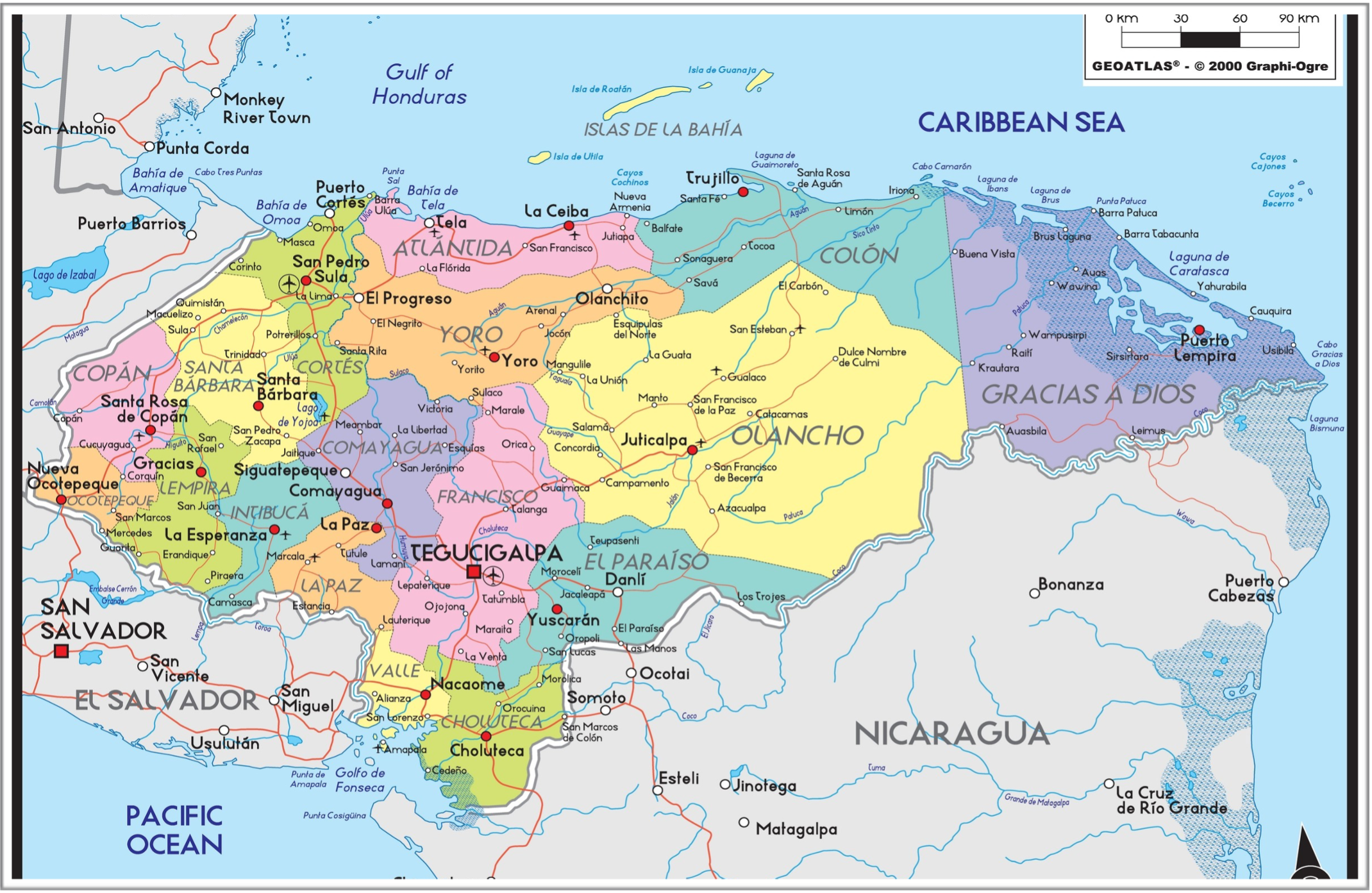 Honduras-map